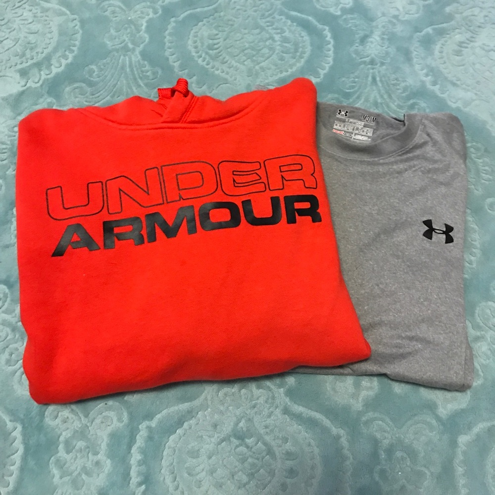 Under Armour hoodie and shirt